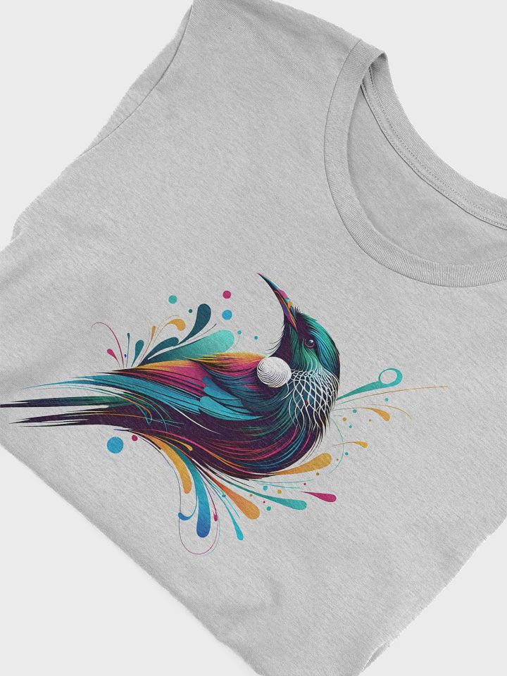 Tui Bird T-Shirt, New Zealand Native Bird Tee, Vibrant Artistic Wildlife Design, Nature-Inspired Graphic T-shirt product image (2)