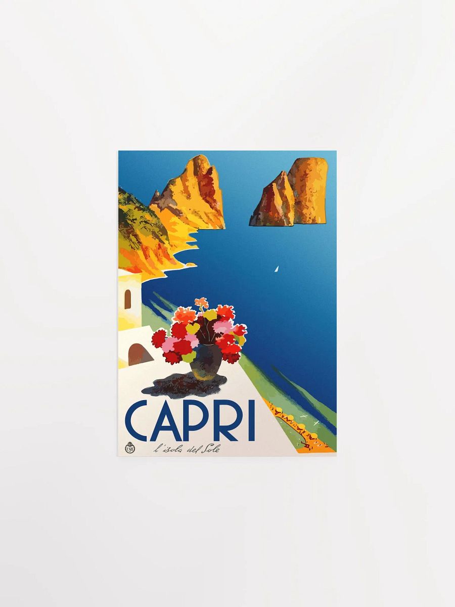 Capri - L'Isola del Sole, Italy (ENIT, 1952) — retro vintage travel poster, vintage travel art, propaganda poster product image (7)