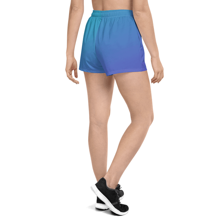 Pink to Blue Gradient Women's Athletic Short Shorts product image (1)