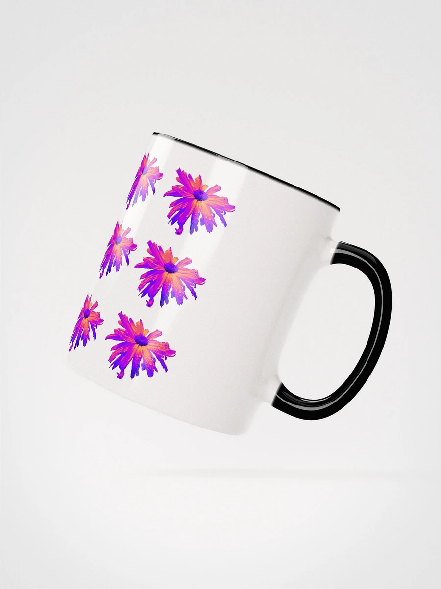 Abstract Pink Floating Daisy Flower Repeating Pattern Design Mug product image (3)