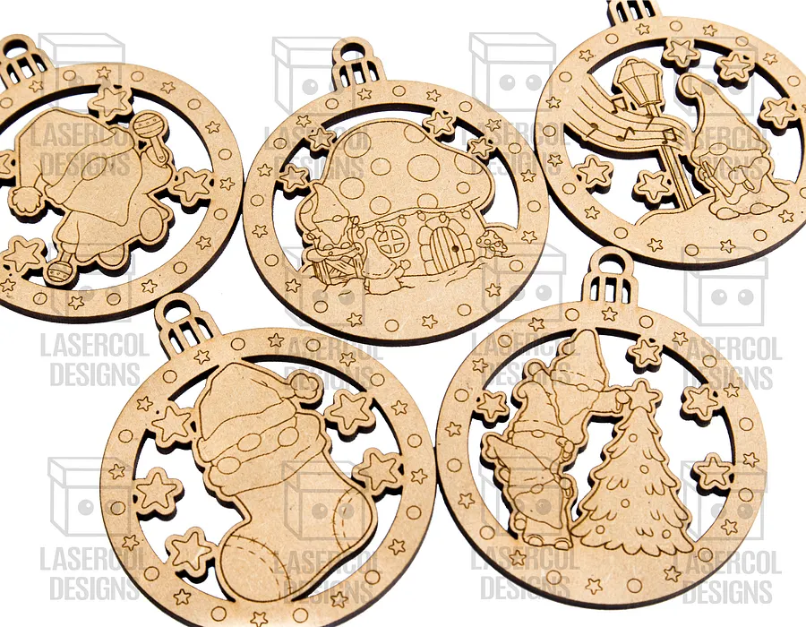 Small Ornaments Box (Gnomes version) - Laser Cut Files product image (9)