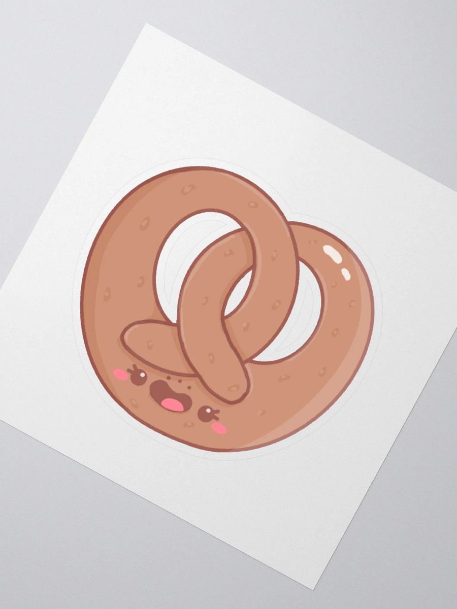 Cute Kawaii Chunky Pretzel Kiss Cut Sticker product image (1)