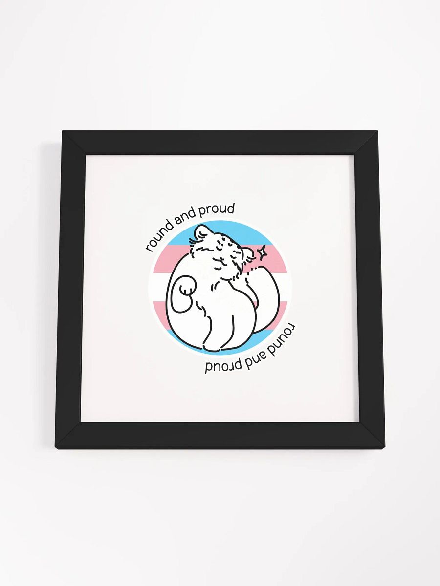 Round and Proud Manul Transgender Version - Framed Print product image (11)