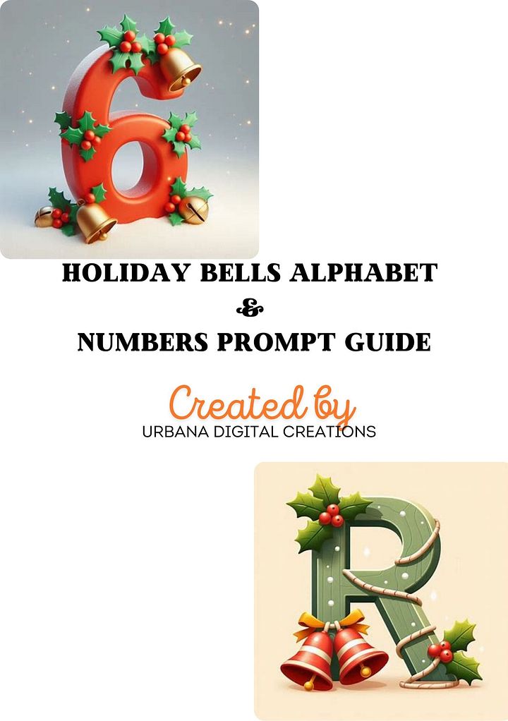 Copy of Holiday Bell-Themed Alphabet & Number Prompts Booklet 🔔🎄 product image (1)