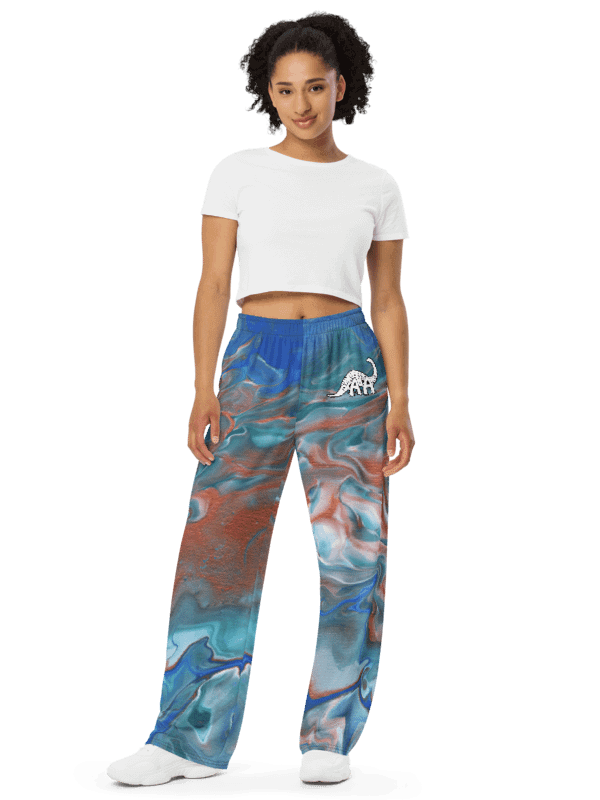 Metallic Orange Fluid Acrylic Pants product image (2)