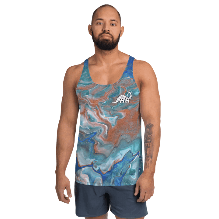 Metallic Orange Fluid Acrylic Tank Top product image (1)