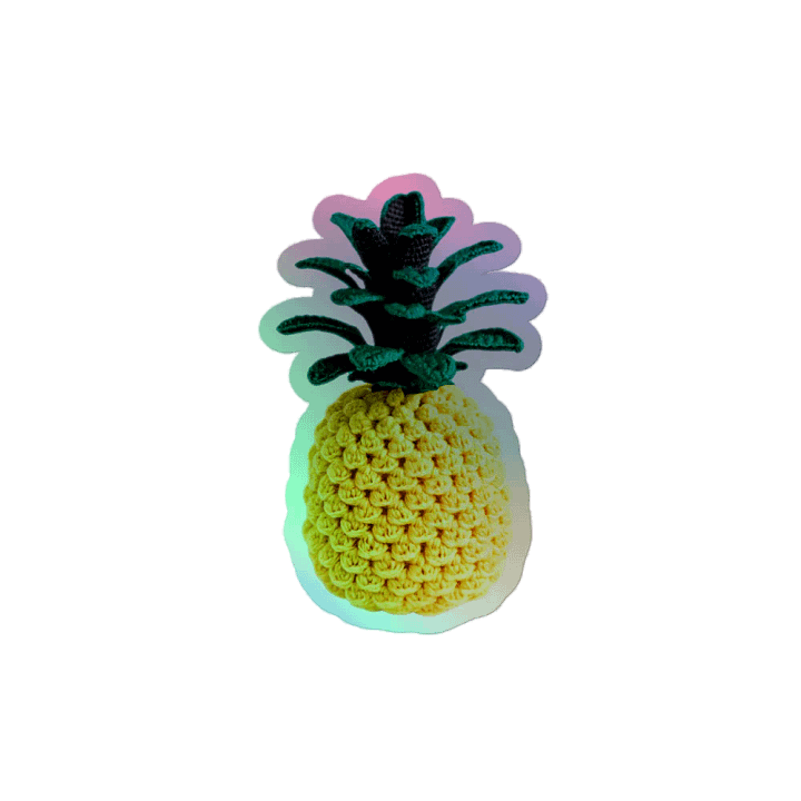 CozyAvocado Kiss-Cut Holographic Sticker Sheet Pineapple #2 product image (2)