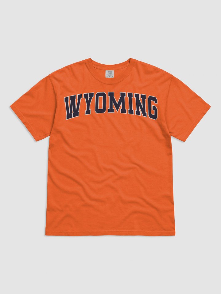 Wyoming Vintage Varsity Unisex Garment-Dyed T-shirt product image (13)