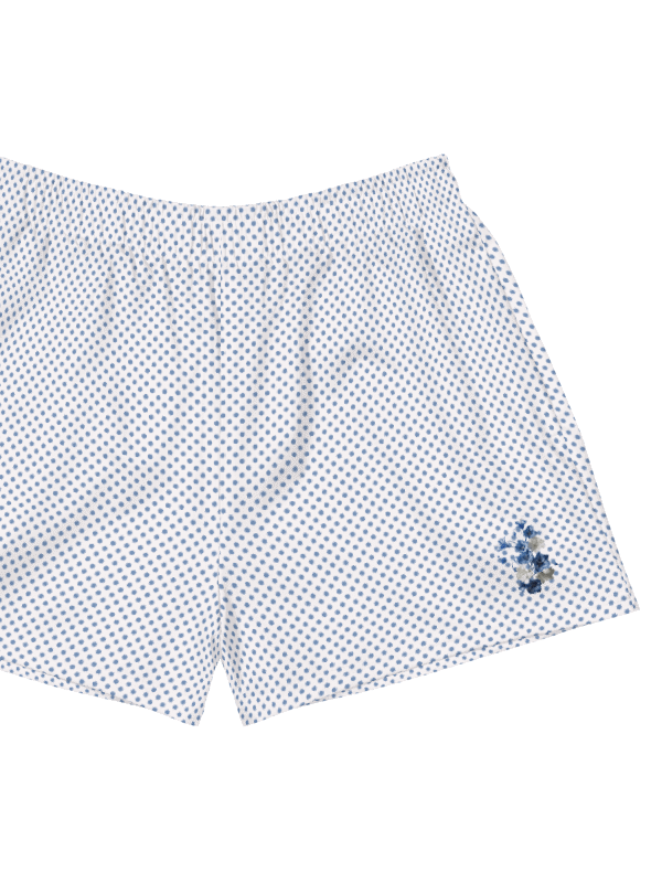 Women's Athletic Shorts, Blue Polka Dots product image (1)