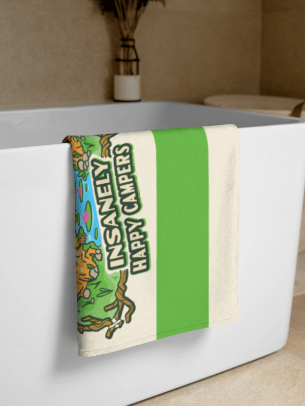 Coven Camp 25 - Green Insanely Happy Towel product image (2)