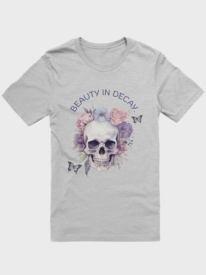 Beauty in Decay Floral Skull T-Shirt product image (1)