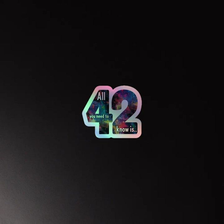 42 - All You Need to Know Holographic Sticker product image (4)