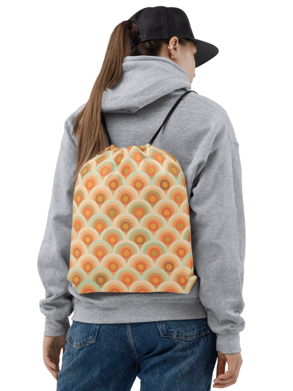 Retro Wave All-Over Drawstring Bag product image (1)