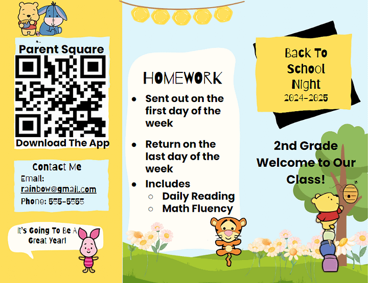 Back to School Pooh Brochure product image (2)