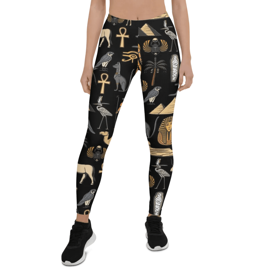 Leggings for Women – Egyptian History Print for Stylish & Cultural Comfort product image (1)