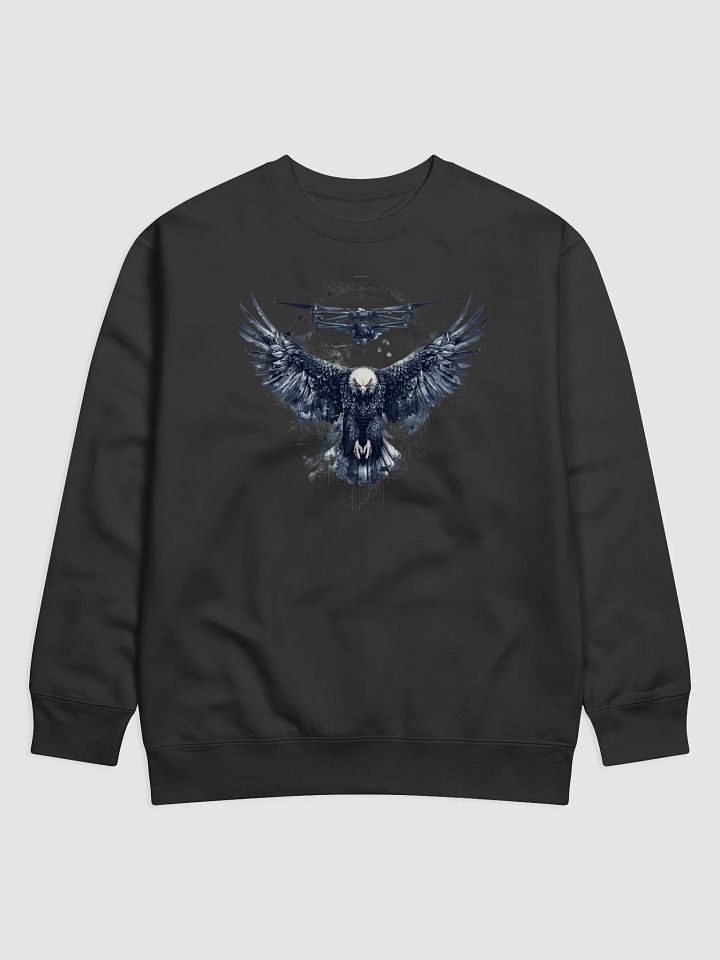 Drone Eagle Long Sleeve Sweater – Sleek Aerial Technology Pullover product image (1)