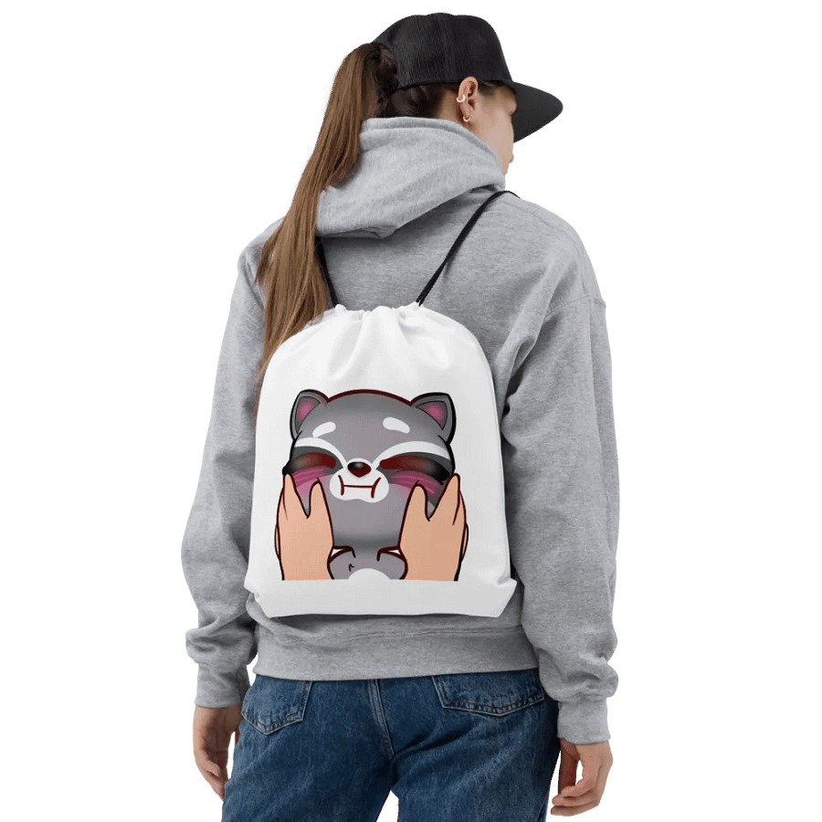 Cute Raccoon Drawstring Bag product image (2)