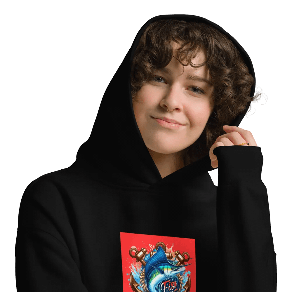 FishCatalyst Black Sweater (Front Design Only) product image (9)