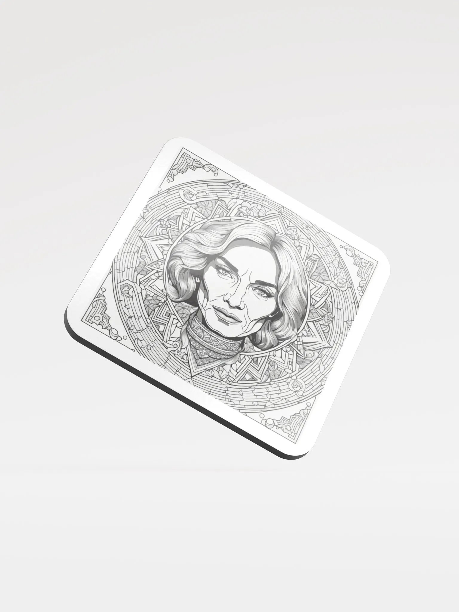 Mandala Monochrome Coaster Set product image (1)