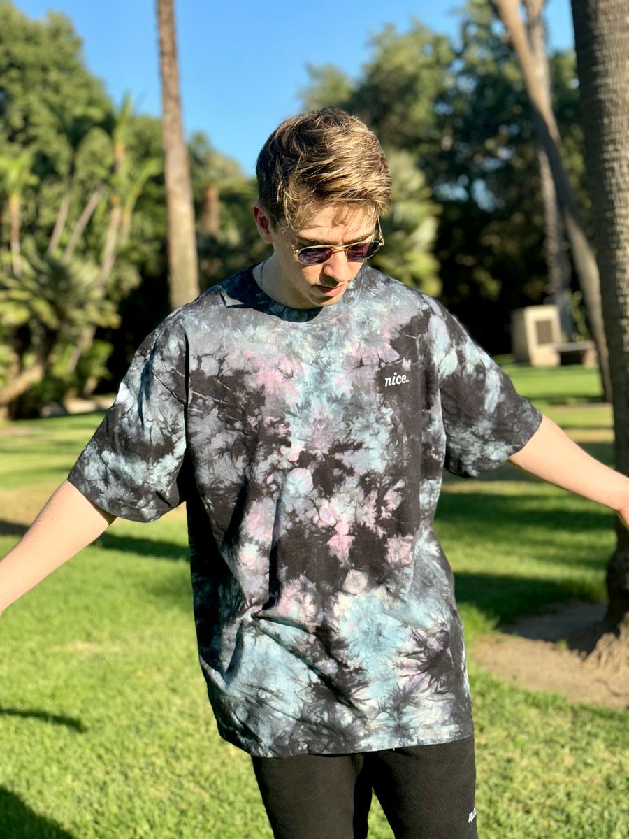 Nice. Embroidered Tie Dye Tee (Milky Way) product image (9)
