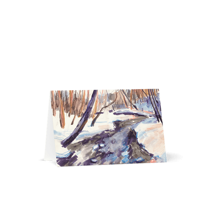 Winter Creek Greeting Card - Original Sketchbook Art product image (1)