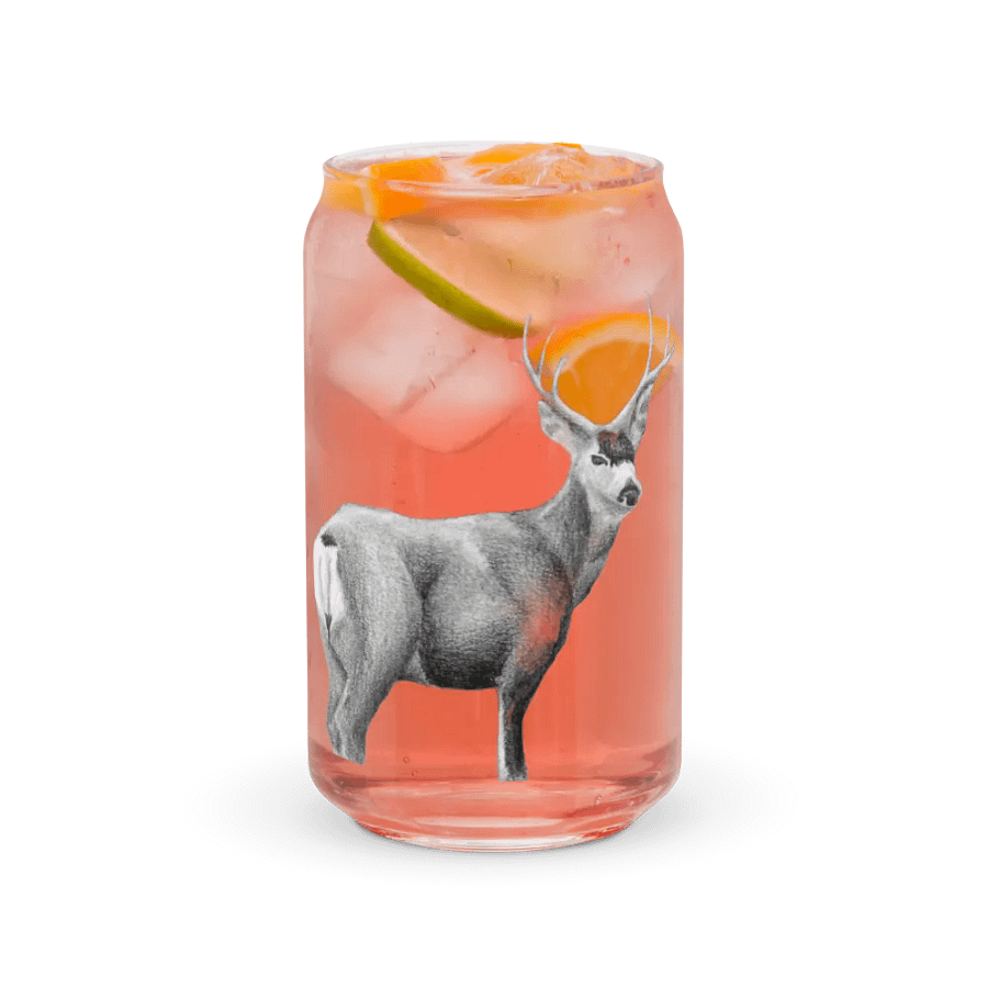 Deer Drawing Glass Can Cup product image (37)