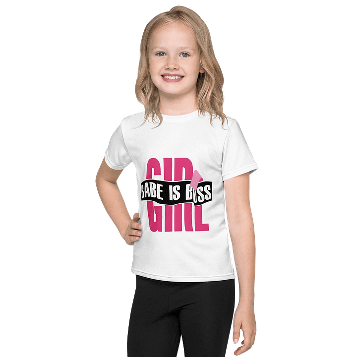 Kids Crew Neck T-Shirt Girl Babe Graphic All-Over Print product image (1)