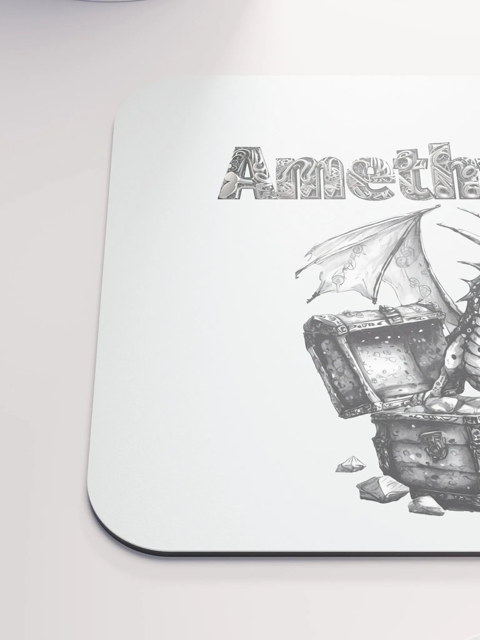 Classic Mouse Pad: Rock On Dragon with Treasure chest product image (6)