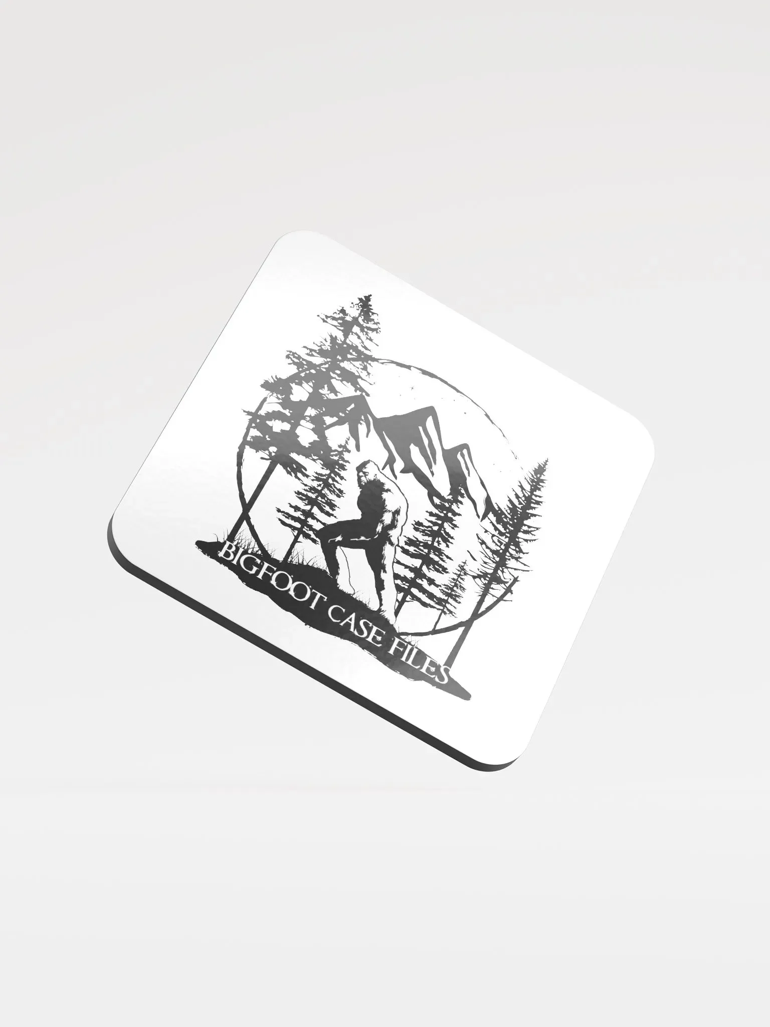 BIGFOOT CASE FILES BLACK LOGO COASTERS product image (1)