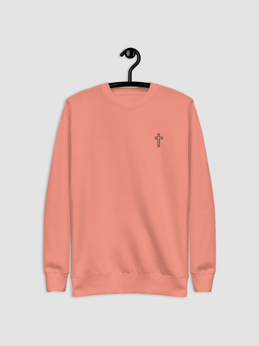 Simple Cross Embroidered Dusty Rose Crewneck product image (4)