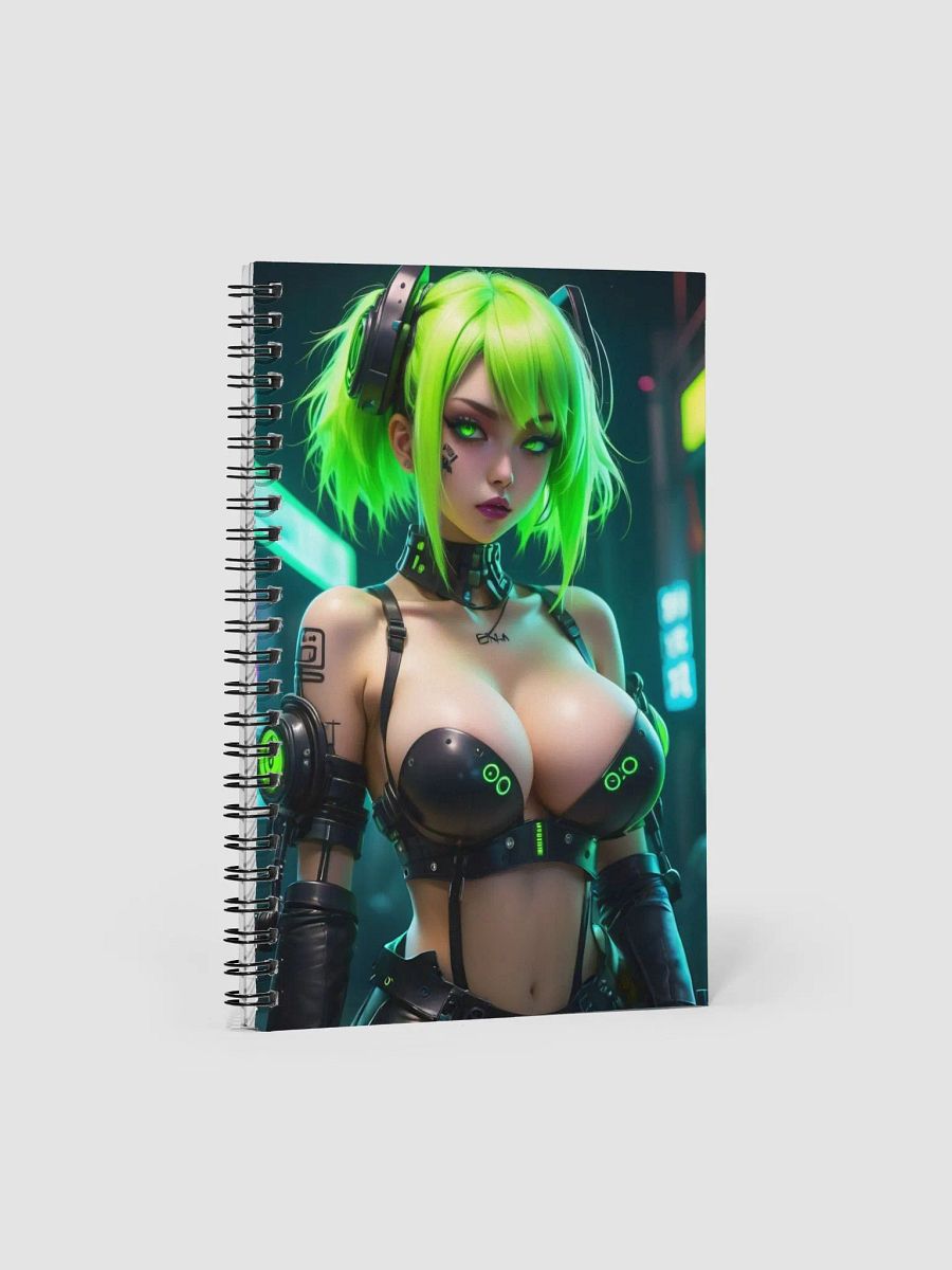 Neon Cyber DJ Spiral Notebook product image (1)