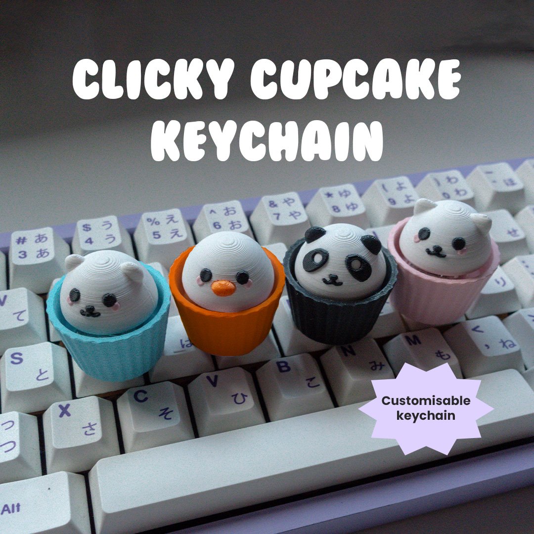 cupcake clicky keychain product image (1)