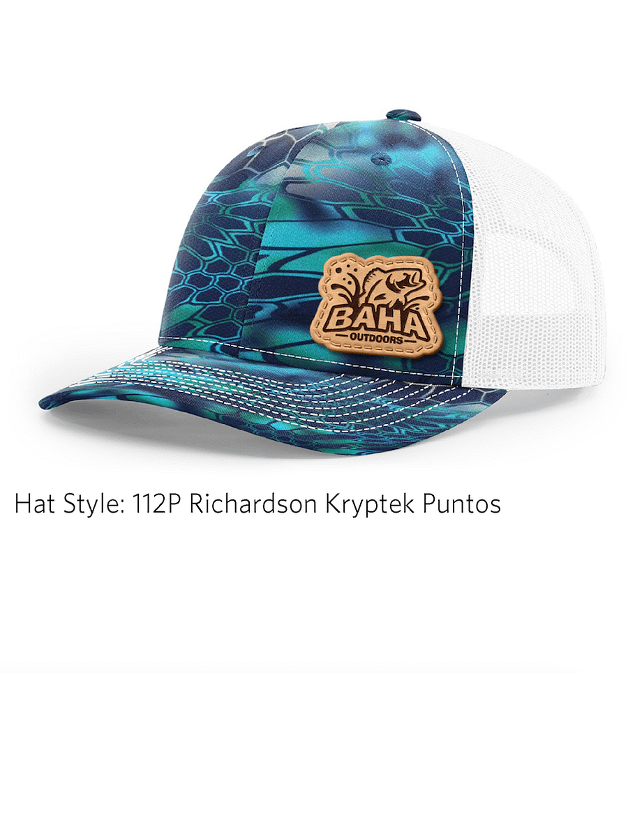 Custom Leather Patch Hat (Fish Logo) product image (1)