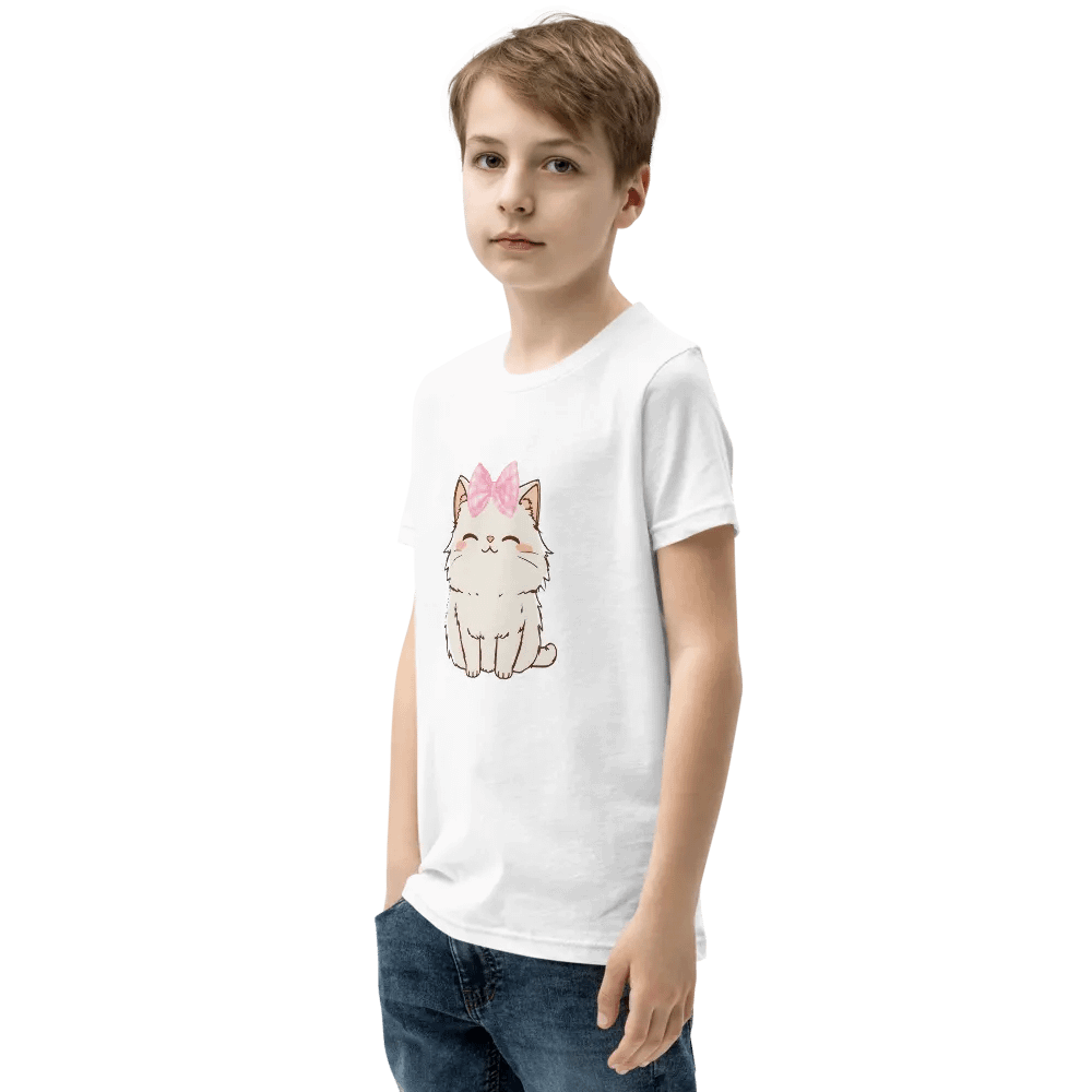 Pink Bow Kitty Youth T-Shirt product image (3)
