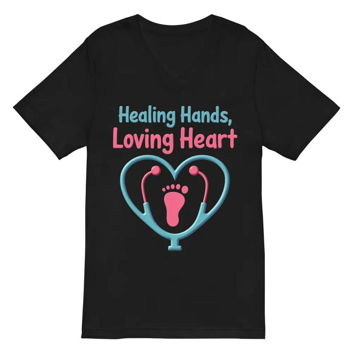 Healing Heart Stethoscope V-Neck Tee product image (3)