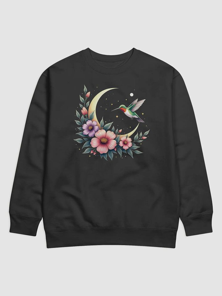 Celestial Hummingbird with Moon and Floral Bloom Design product image (1)