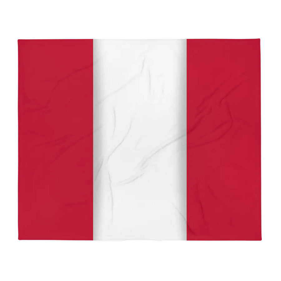 Red White Red Flag Colored Throw Blanket product image (2)