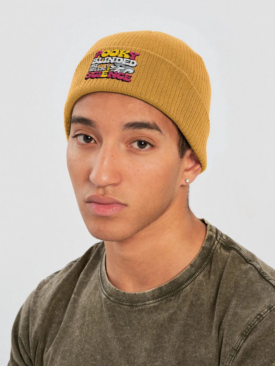 Organic Cotton Embroidered Beanie: Pooky Blinded me with science product image (3)
