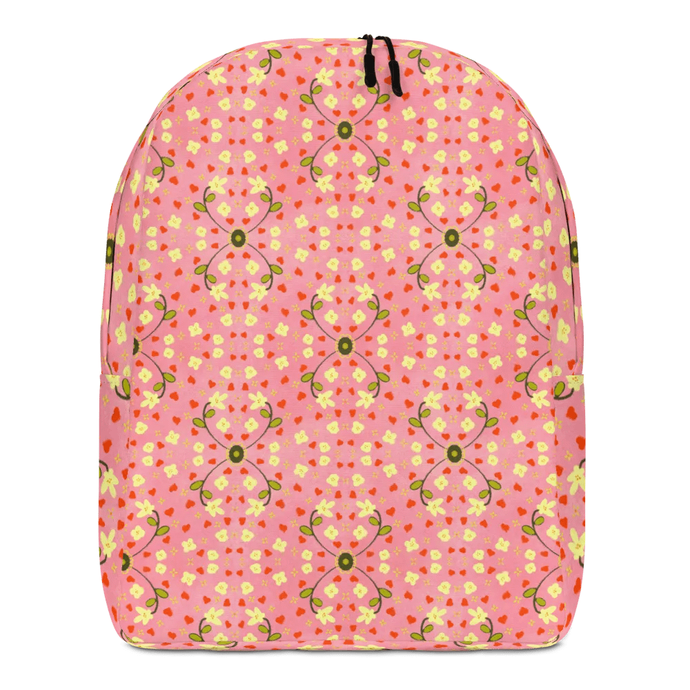 Hearts and Flowers Pink Backpack product image (11)