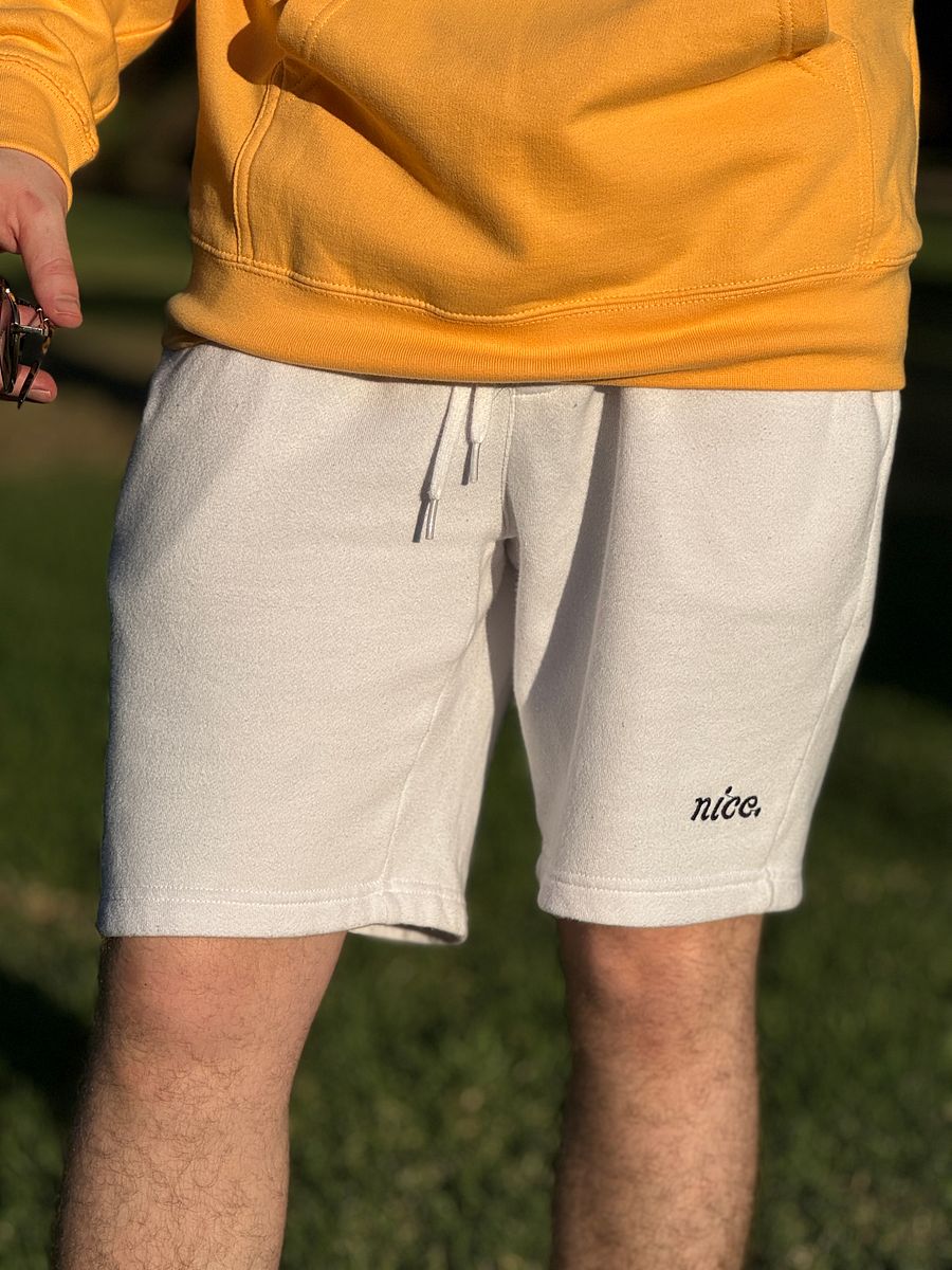Nice. Embroidered Sweatshorts (White) product image (9)