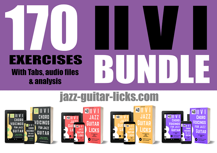 2-5-1 Jazz Guitar Licks & Chords – 170 Exercises with PDF and Audio product image (1)