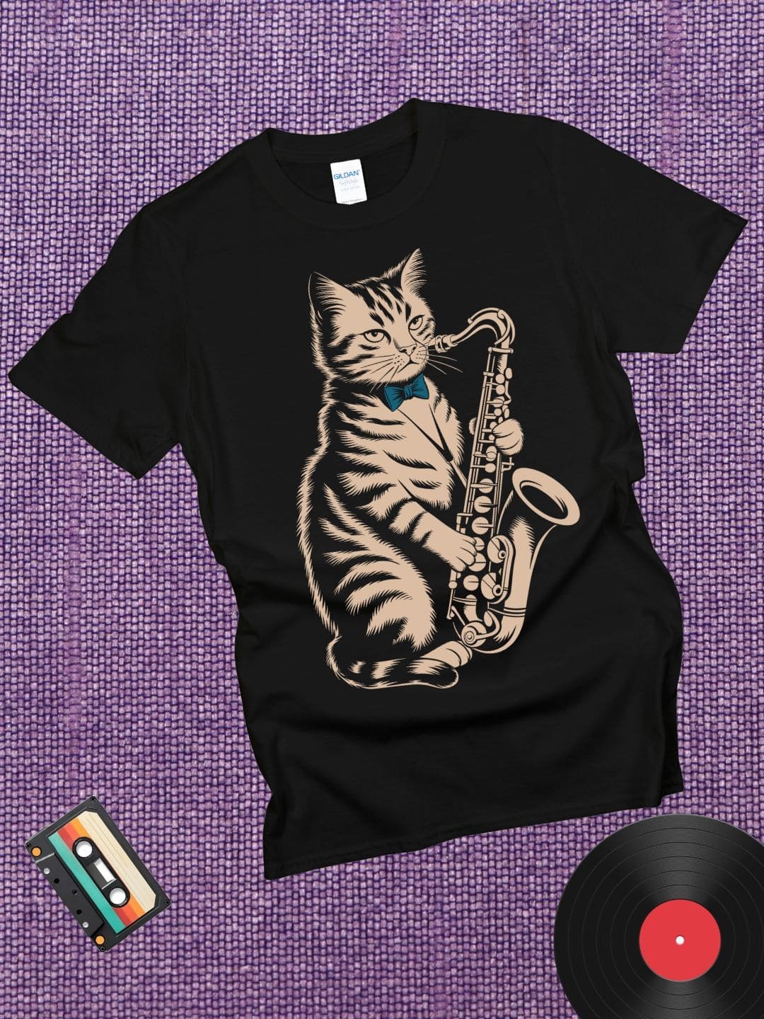 Jazz Band Cat T-Shirt product image (1)