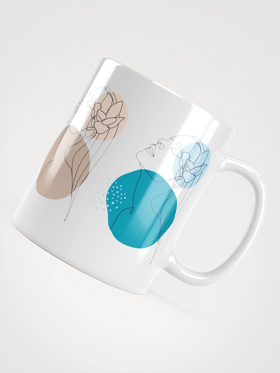 Mug Blanc Equilibre Femme Solaire - Lumière Vivante - Idée Cadeau Raffiné product image (4)