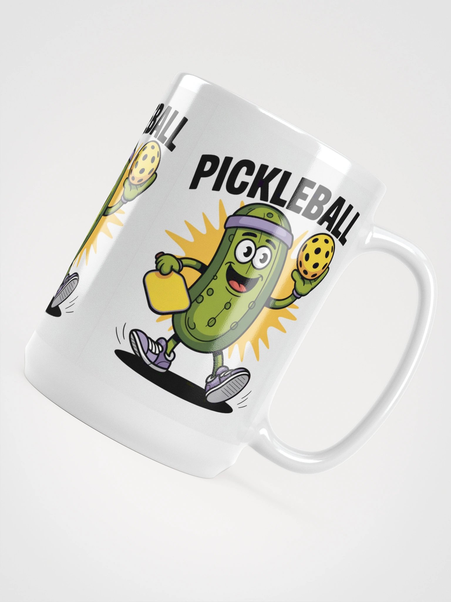 “Morning Dink” Pickleball Mug – Funny Pickle Character Coffee Cup product image (4)