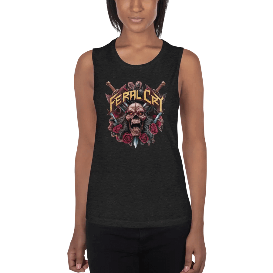 Feral Cry Demonic Skull Women's Muscle Tank product image (2)
