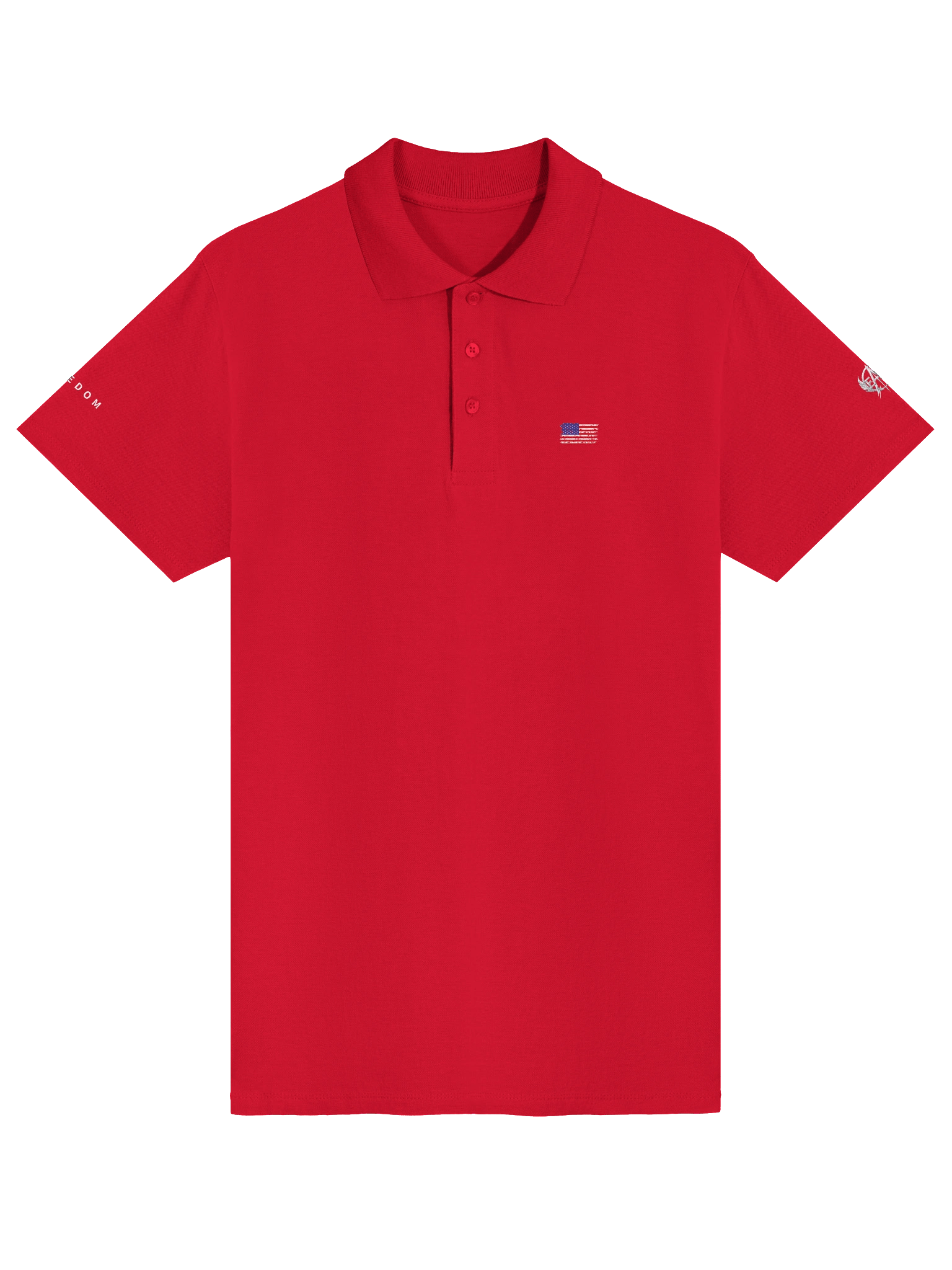 Low Key Freedom Polo American Flag product image (1)