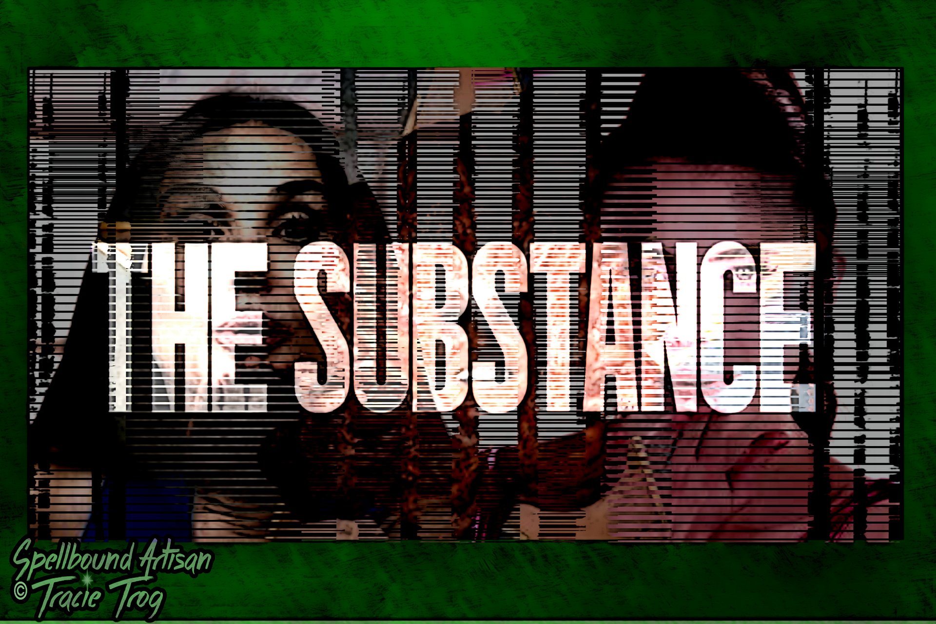 The Substance Art by Spellbound Studio | Feminine Horror Digital Collage, Body Image Wall Print product image (1)