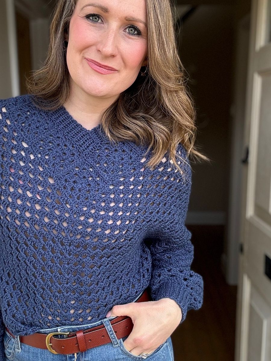 Modern Granny Square Sweater Pattern Adult Sizes product image (10)