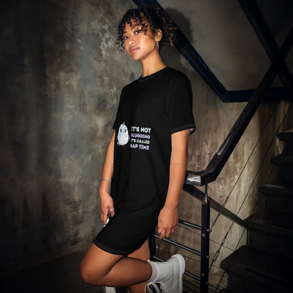 Nap Time Black T-Shirt Dress product image (1)