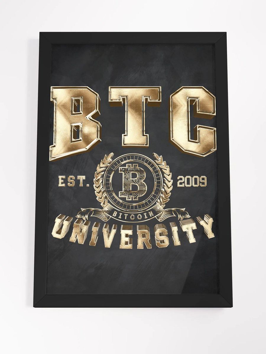 Bitcoin BTC University College Crypto Currency Blockchain Posters product image (7)
